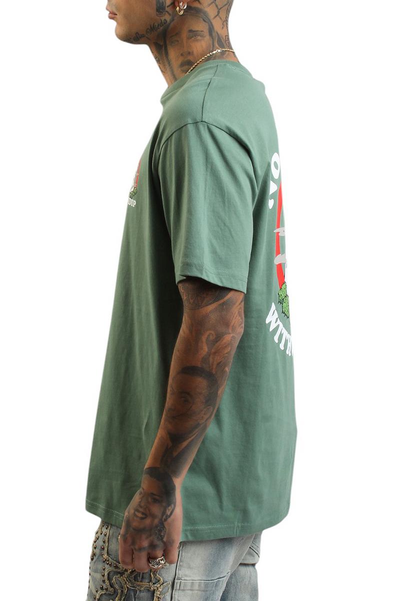 RIPNDIP Men's Green 'No Smoking' Statement T-Shirt