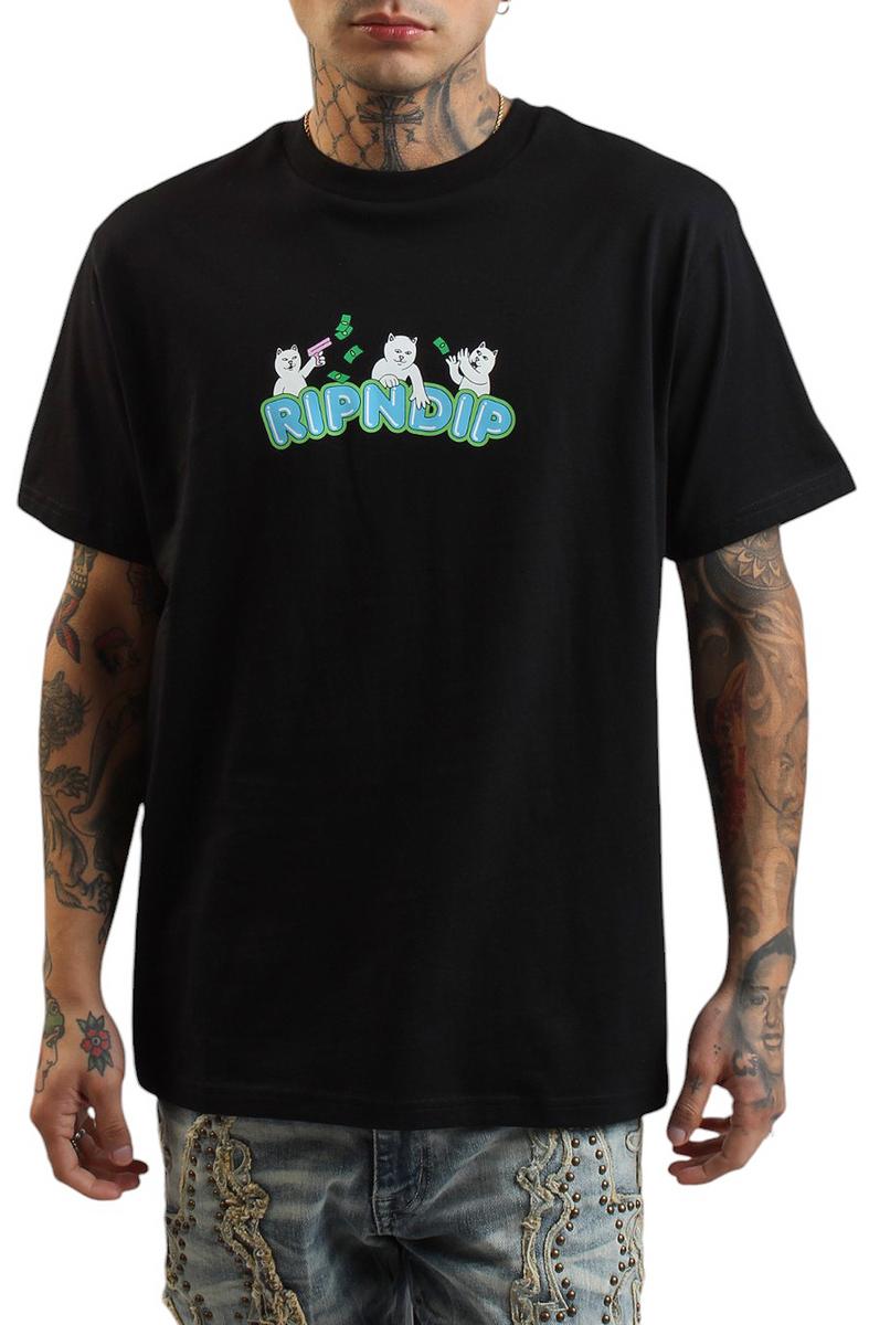 RIPNDIP Men's Black Club Cream T-Shirt - Urban Style Essential