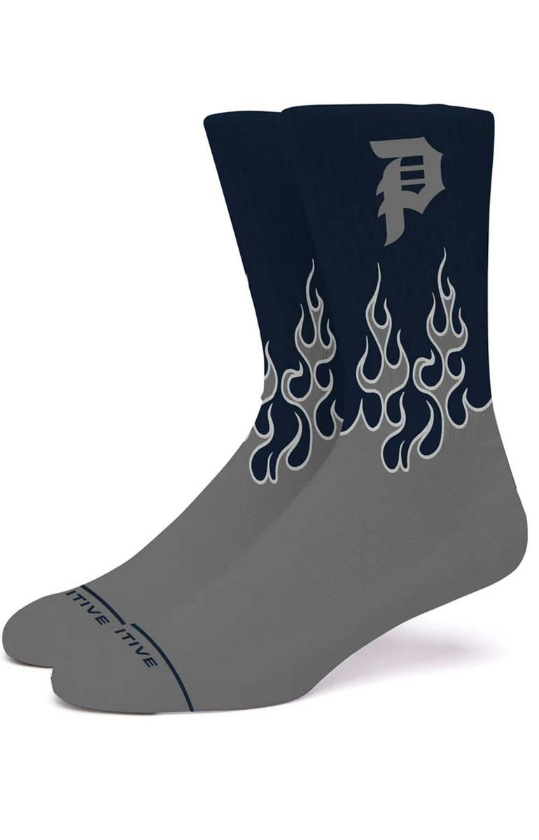 Navy Burnout Socks - Stylish and Comfortable