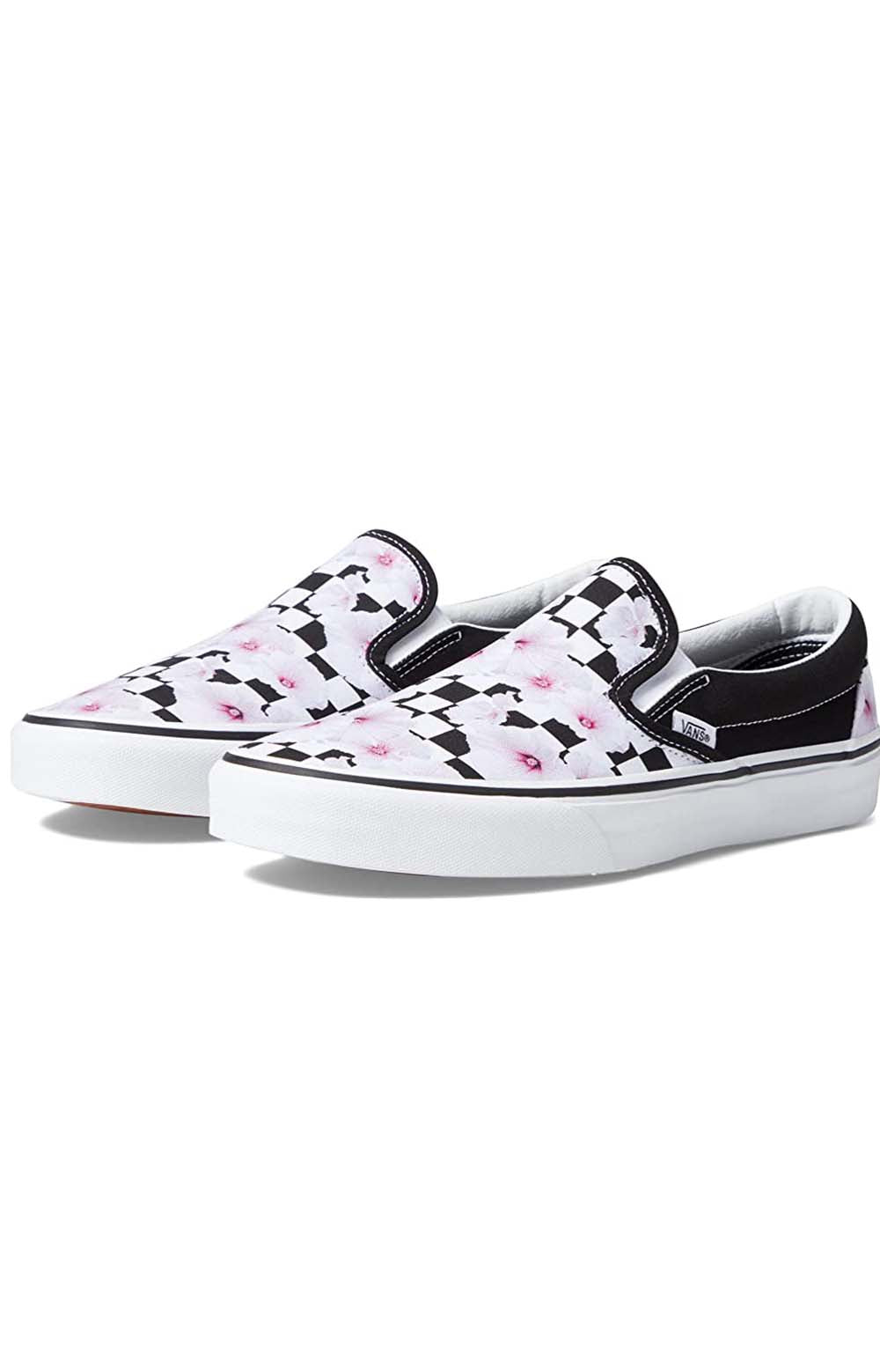 JLXBM8 Hibiscus Check Black Classic Slip-On Shoes - Irresistible Style!