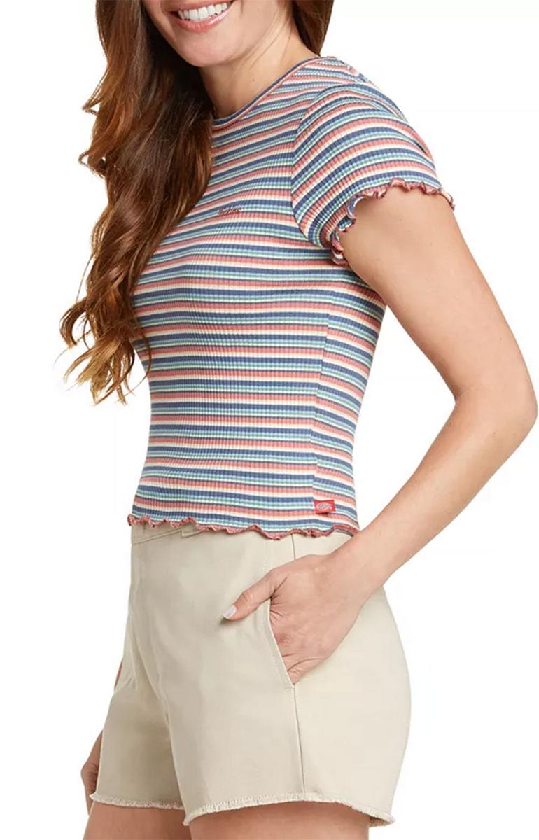 Dickies Women's Stunning Multi-Color Short Sleeve Baby T-Shirt