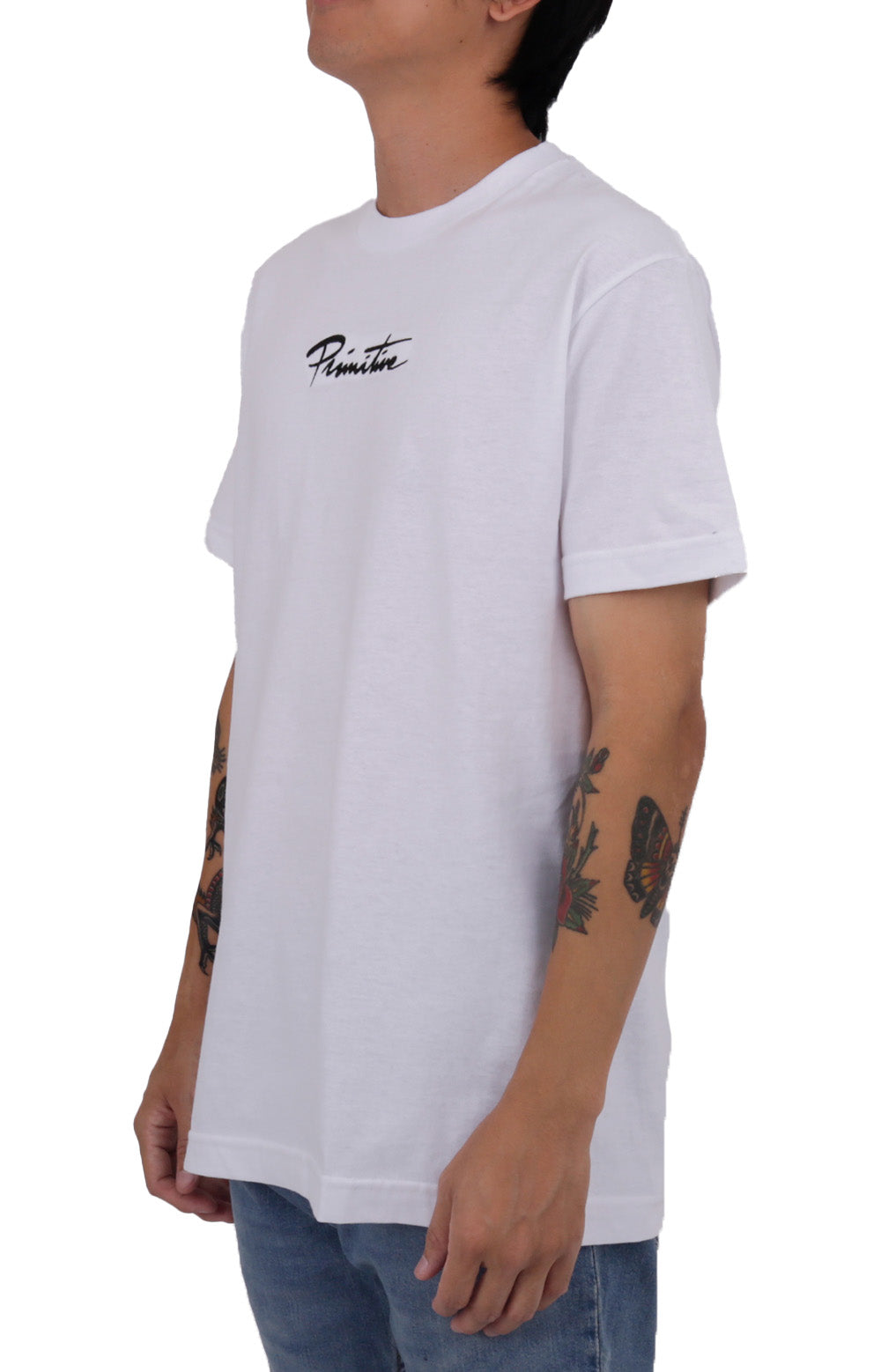 Don't Miss! Primitive x My Hero Academia Katsuki Bakugo Dirty P Graphic Tee in Fresh White
