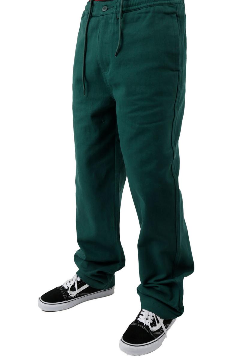 Stylish Loon Dark Green Baggy Chino Pants
