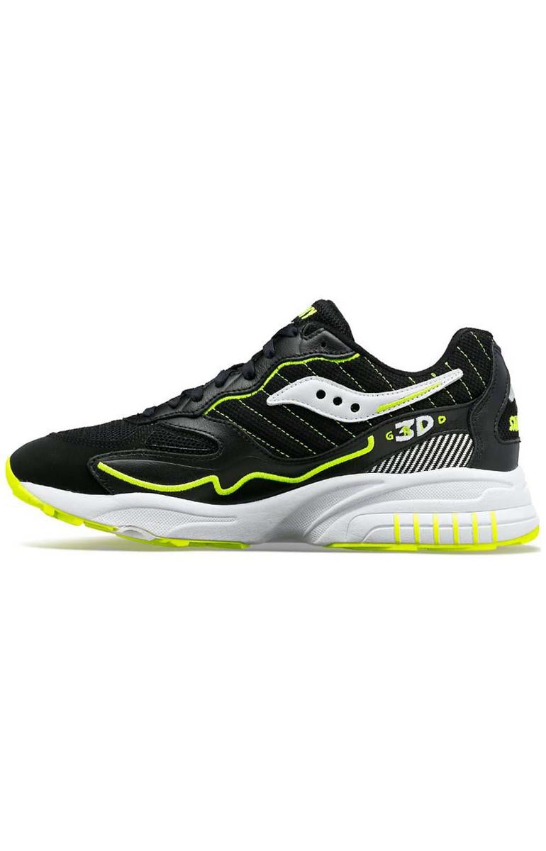 Saucony 3D Grid Hurricane Black/White Sneakers - A Timeless Classic!
