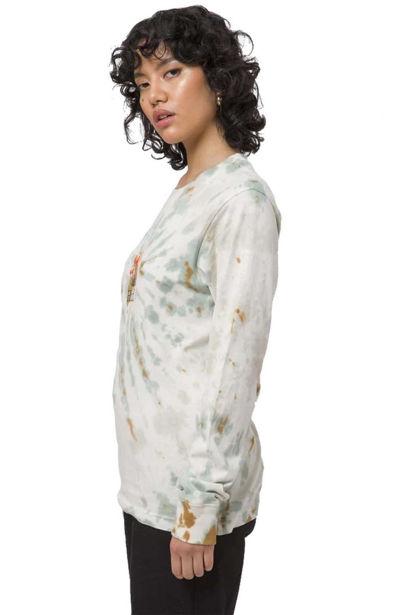 Stunning Natural Tie - Dye Mushroom Long Sleeve Relaxed Tee
