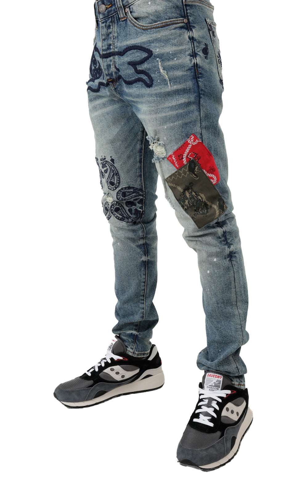 ICECREAM's Irresistible Blueberry Bandana Denim Jeans