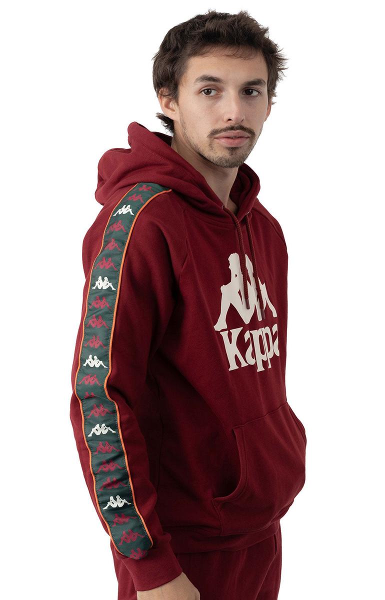 222 Banda Authentic Hurtado 3 Red/Dark Pink Pullover Hoodie - An Irresistible Kappa Gem!