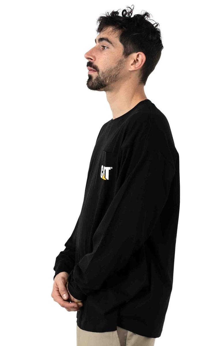 Caterpillar's Stunning Long Sleeve Pocket Shirt in Black