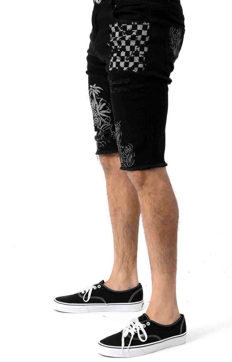 Stunning Pacific Black/Checker Shorts