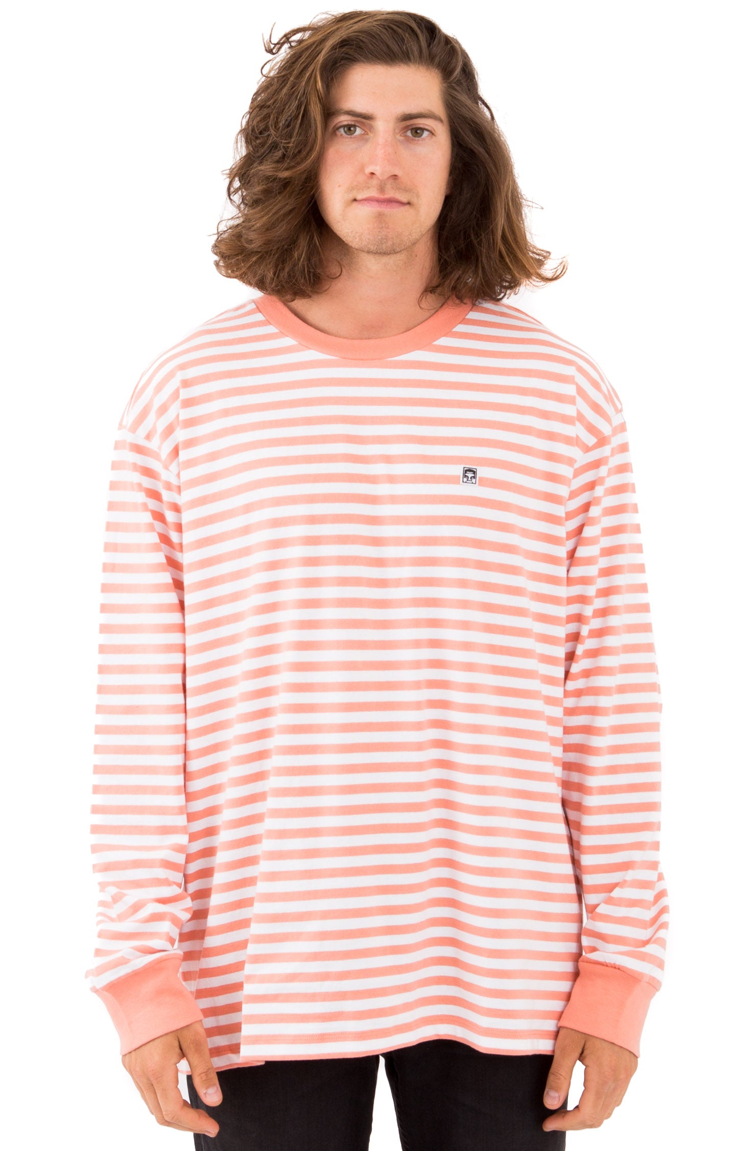 Gorgeous Eighty Nine Icon Box Long-Sleeve Shirt in Coral Multi