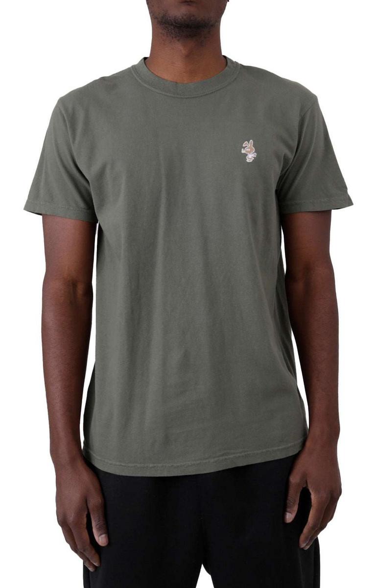 Irresistible Sage Green Camo Bunny T-Shirt with Choc Chip Design