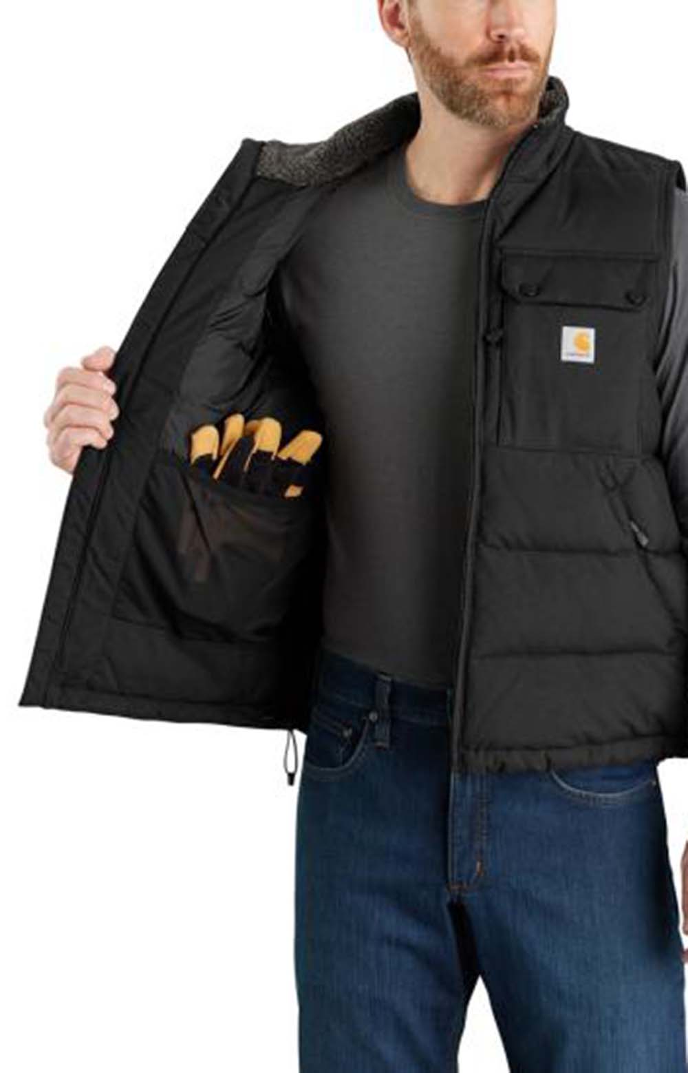 Montana Loose Fit Insulated Vest - Oak Brown: Stay Warm in Style!