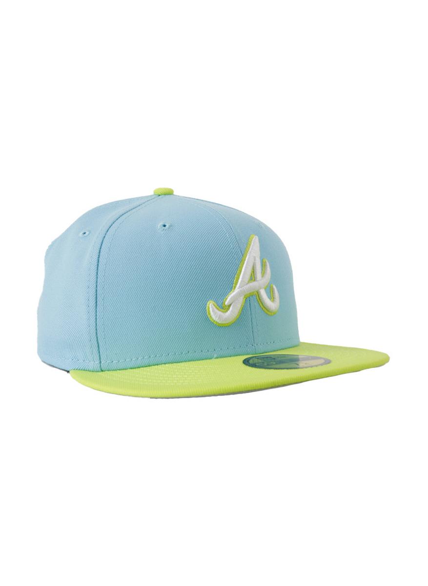 Atlanta Braves Cyber Green/Blue 5950 Fitted Cap - Color Pack Edition: Show Your Team Pride!