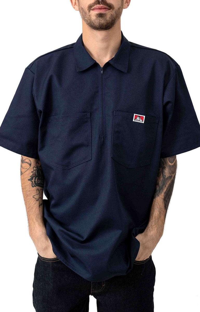 Ben Davis Navy Short Sleeve 1/2 Zip Top - A Must - Have!