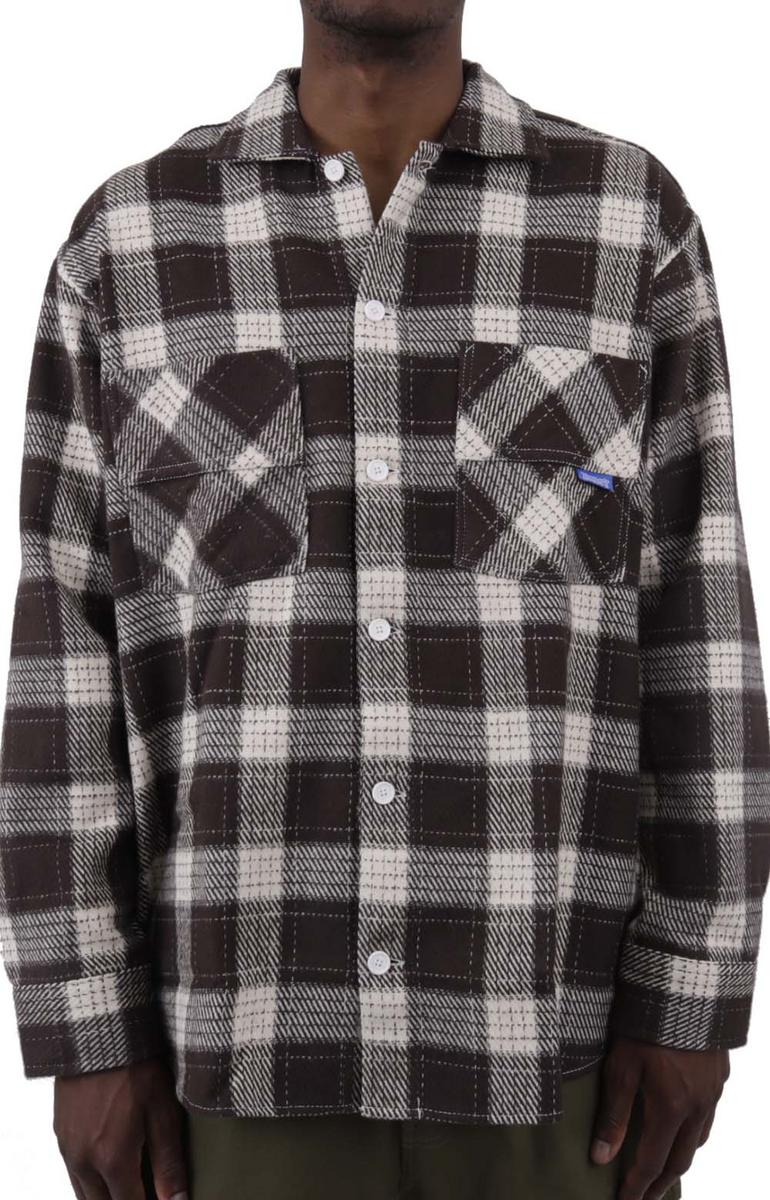 Huge Style! Oversized Brown Flannel Shirt for Big Boys