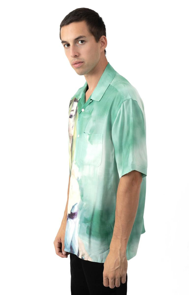 Stunning Oil Painting Button - Up Shirt
