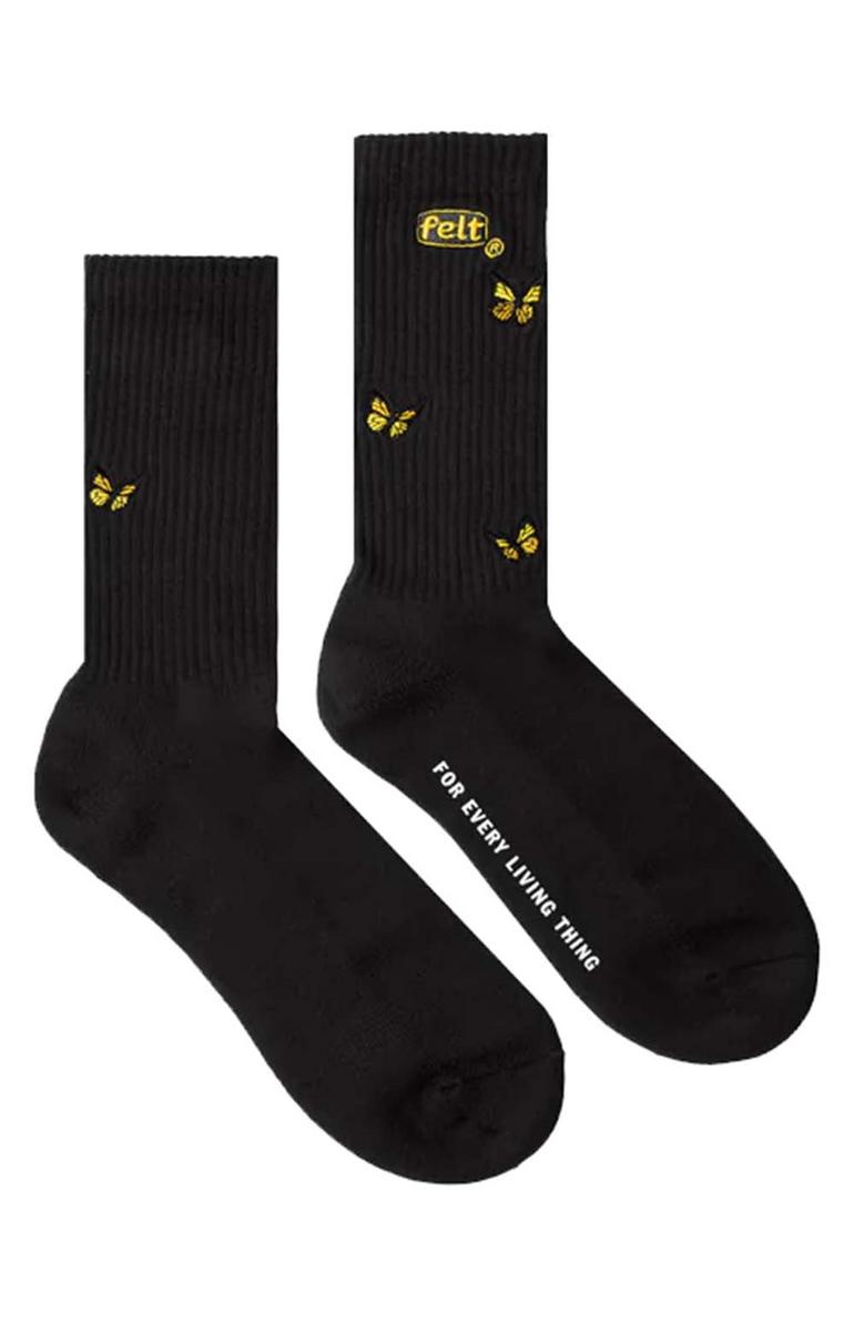 Enchanting Black Butterfly Pattern Socks - A Must - Have Fashion Item