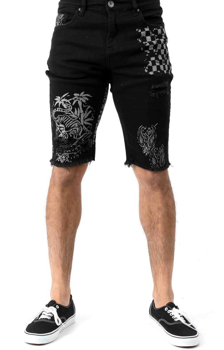Stunning Pacific Black/Checker Shorts
