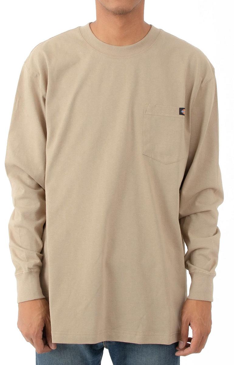 Dickies WL450DS Desert Sand Long Sleeve Heavyweight Crew Neck Shirt - Your Ultimate Work Companion