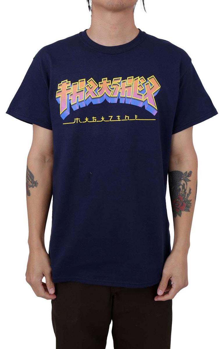 Thrilling Godzilla Explosion Navy Blue Tee
