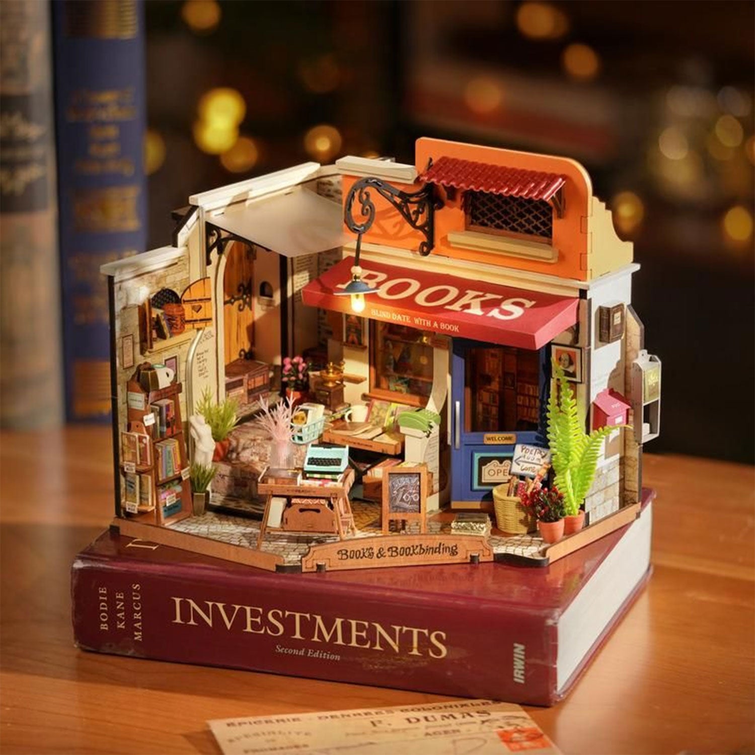 Rolife DIY Mini Corner Bookstore House