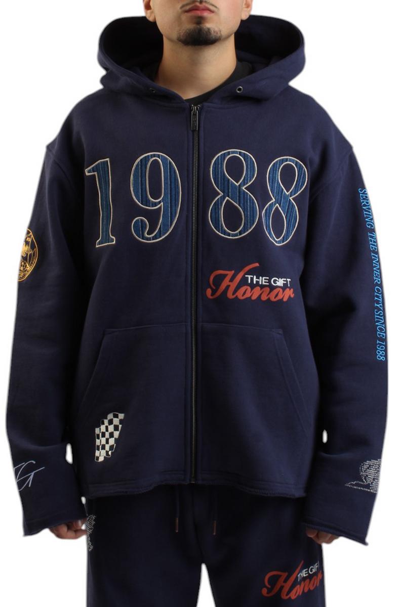 Honor The Gift 1988 Full Zip Heavyweight Terry Hoodie
