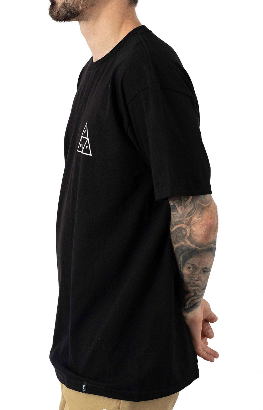 Huf's Stunning Triple Triangle Tee in Onyx Black - Grab Yours Now!