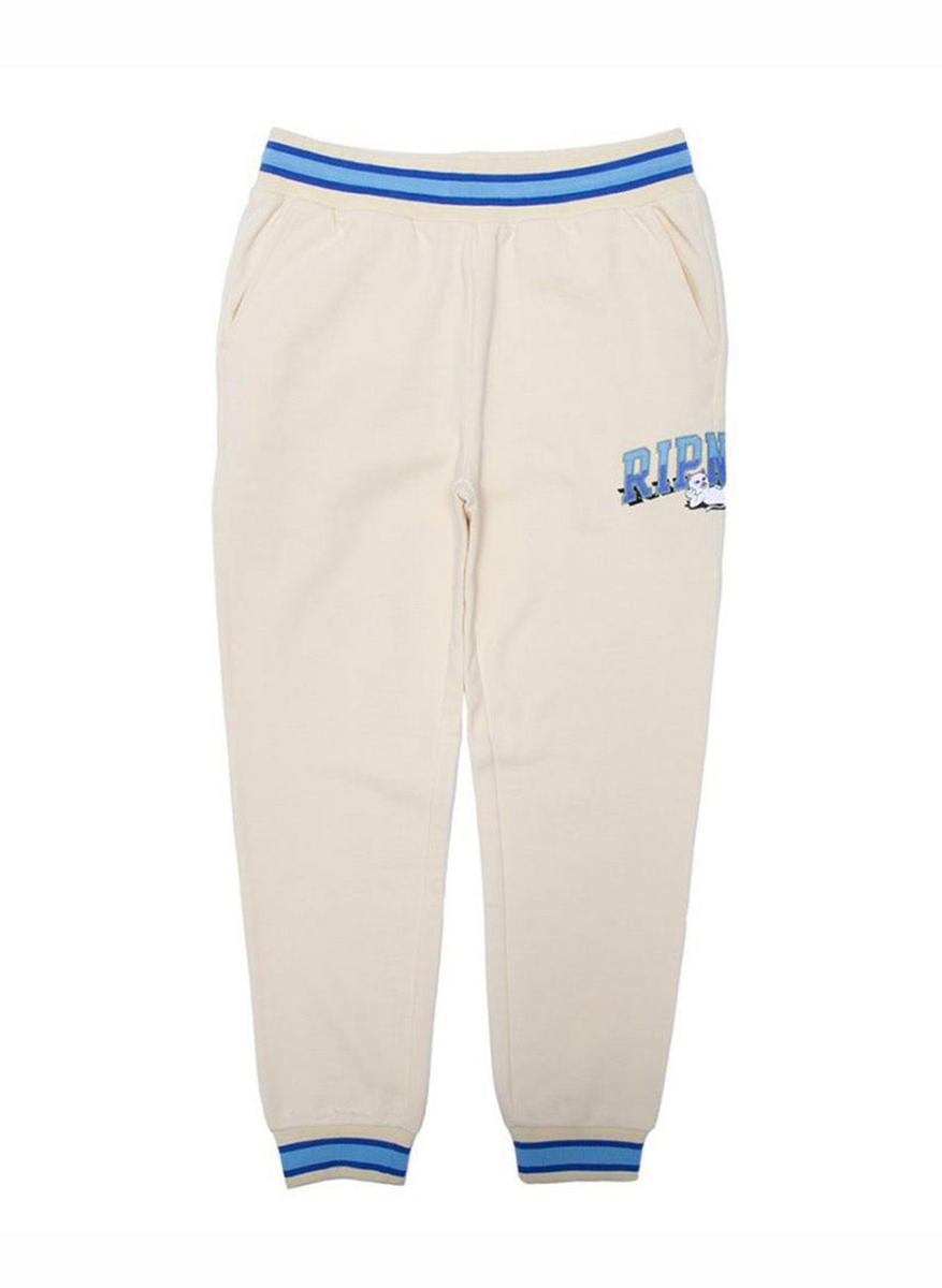 RIPNDIP's Irresistible Embroidered Team Spirit Sweatpants - Natural