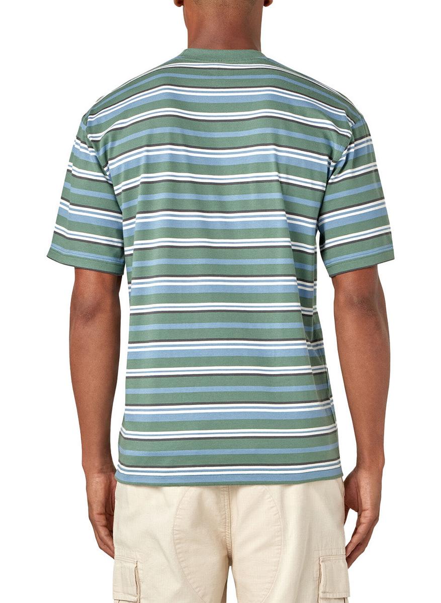 Dickies Glade Spring Coronet Blue Striped T-Shirt - Irresistible Casual Style!