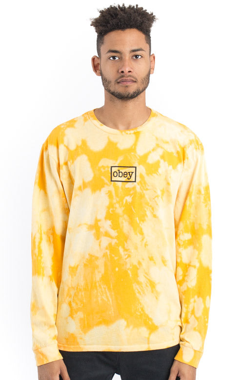 Gorgeous Yellow Obey Typewriter Long Sleeve Shirt