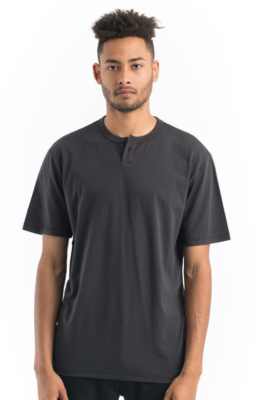 Irresistible Distressed Charcoal Classic Henley