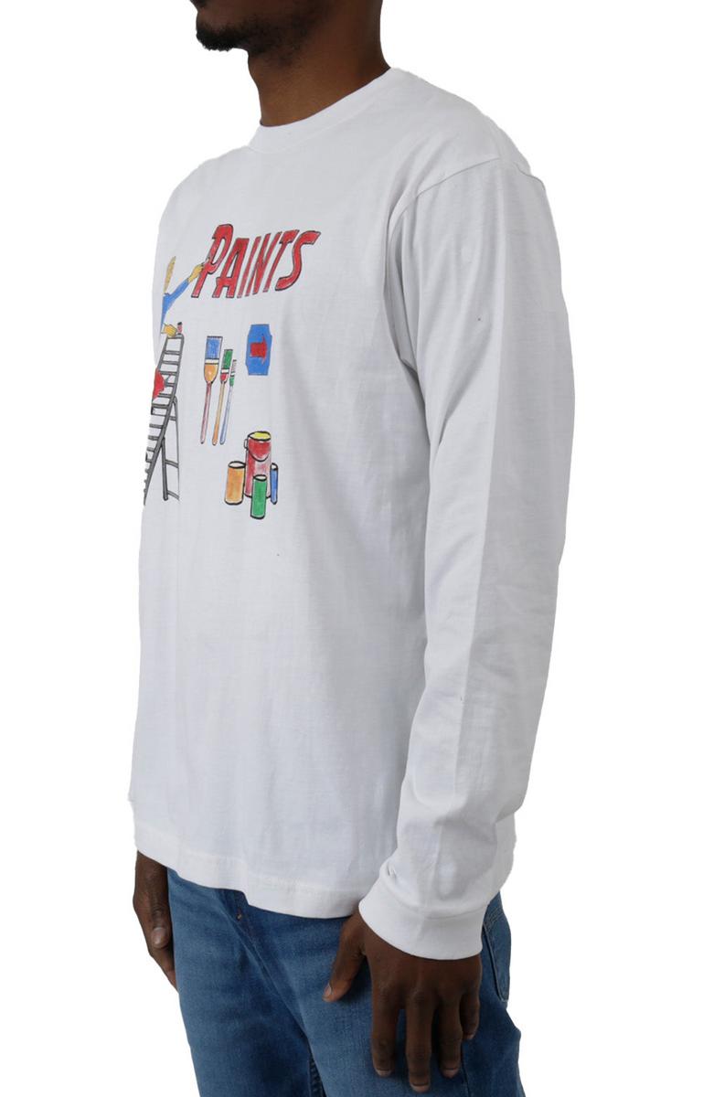 Only NY Stunning White Painter Long Sleeve Shirt