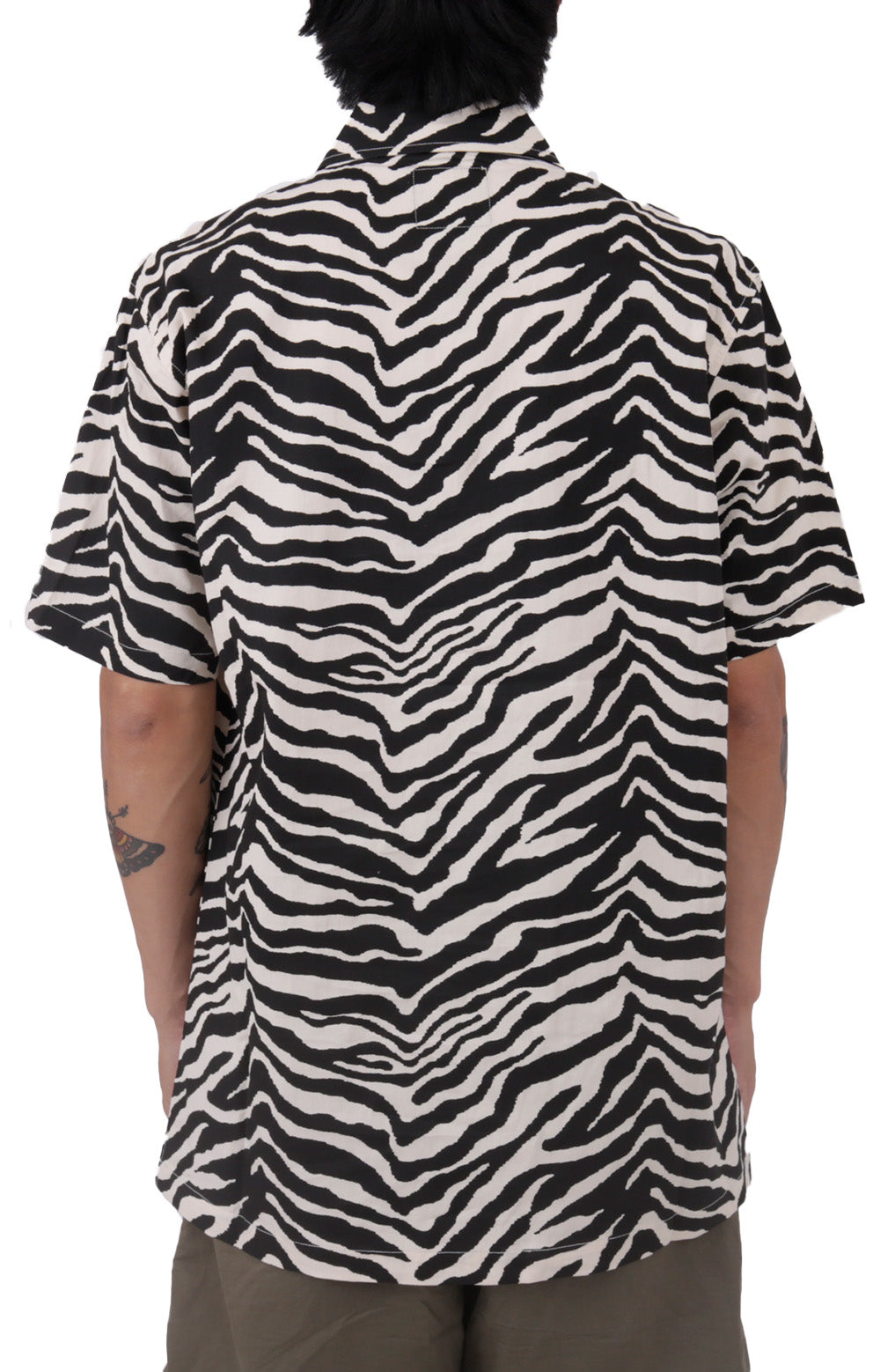 Stunning Zebra Half-Zip Shirt in White/Black - Grab Yours Now!