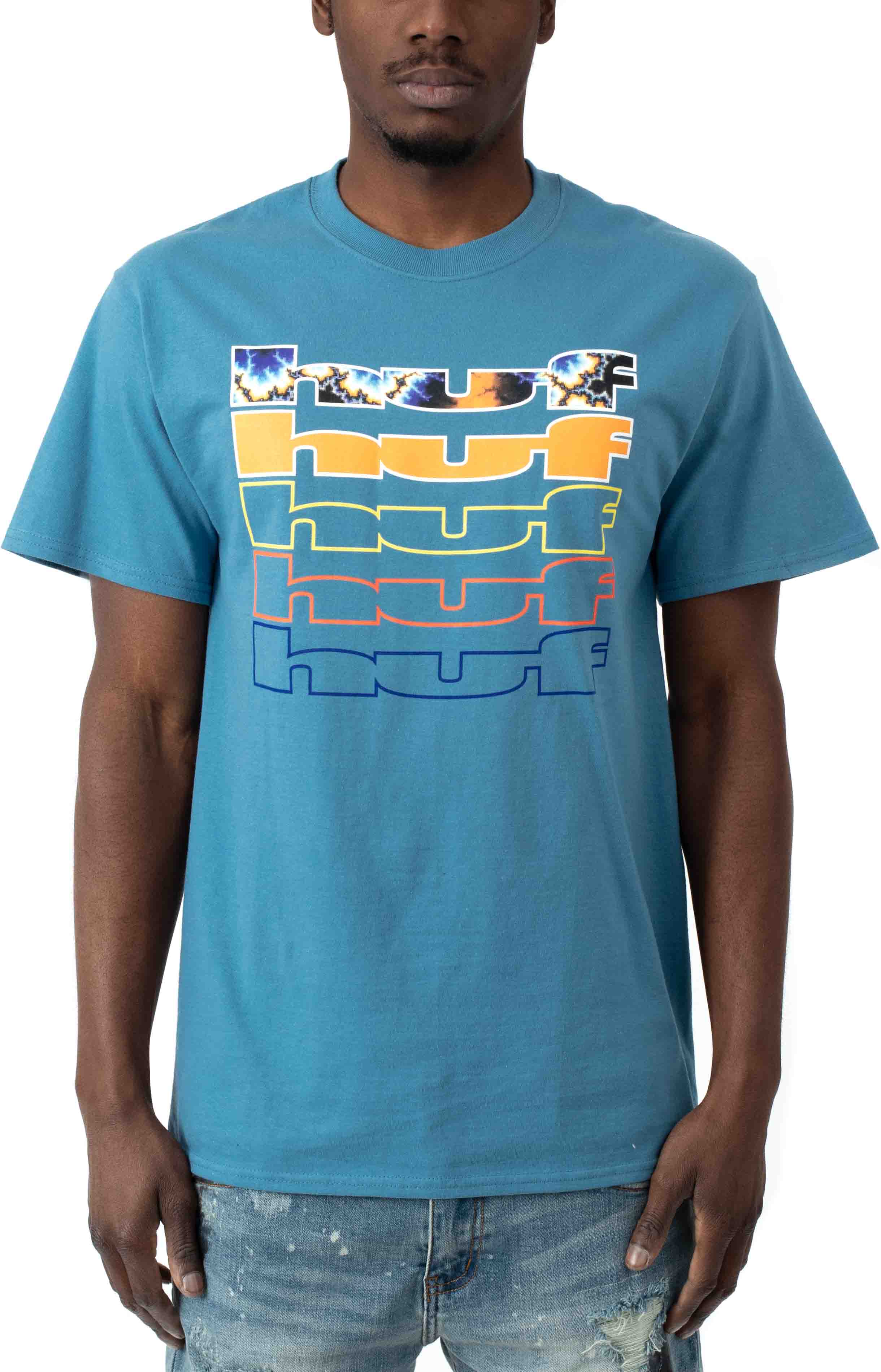 Fractal Colonial Blue T-Shirt - A 90s Rave Classic
