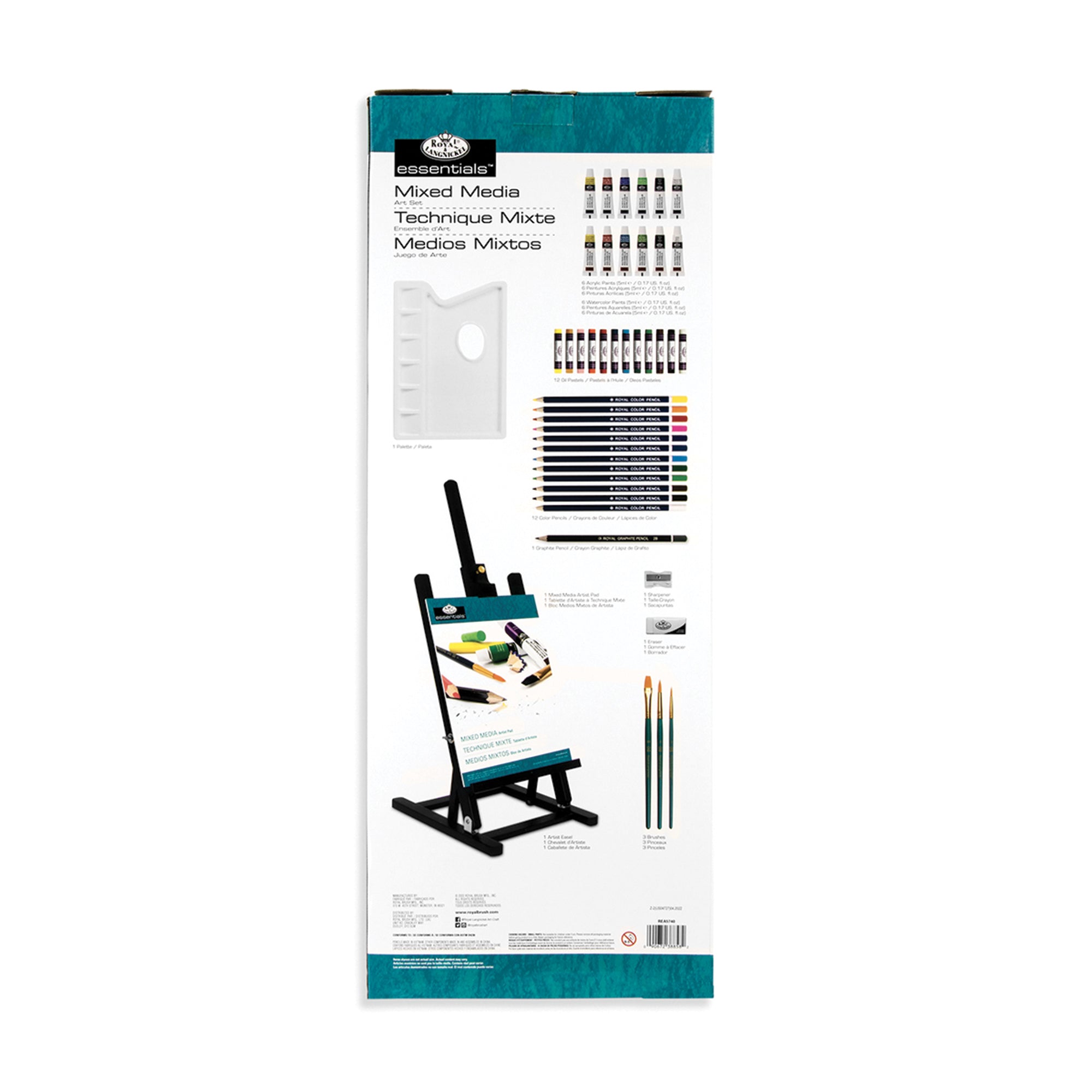 Black Series Mixed Media Easel Kit - 45 Pieces: Your Ultimate Art Exploration Bundle!