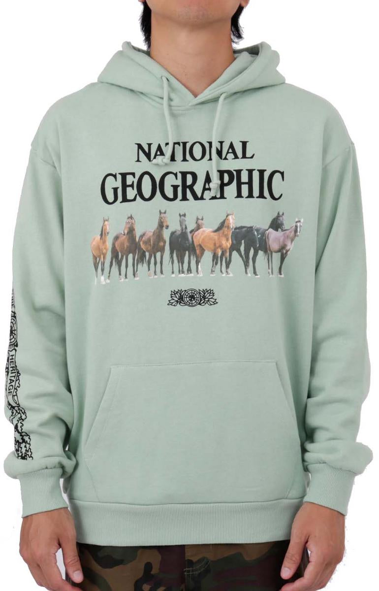 National Geographic's Stunning Light Green Wild Horses Hoodie
