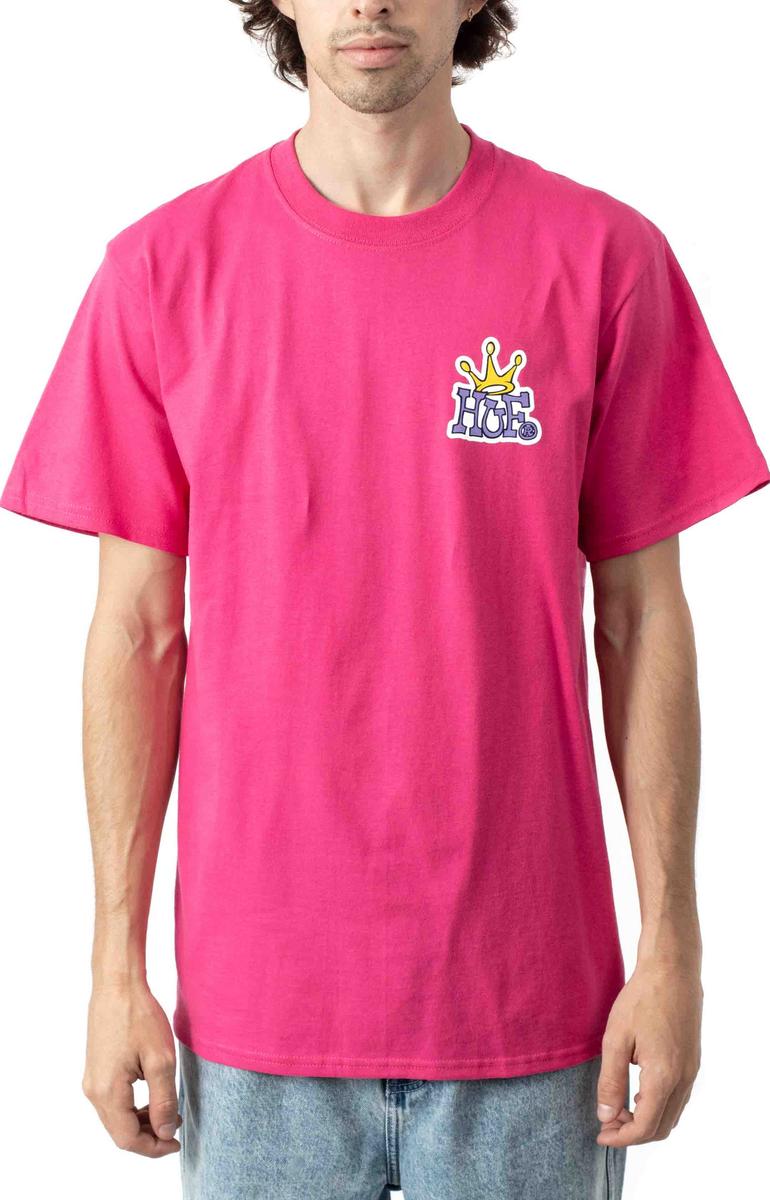 Huf Crown Logo T-Shirt - Sangria: A Retro Streetwear Gem