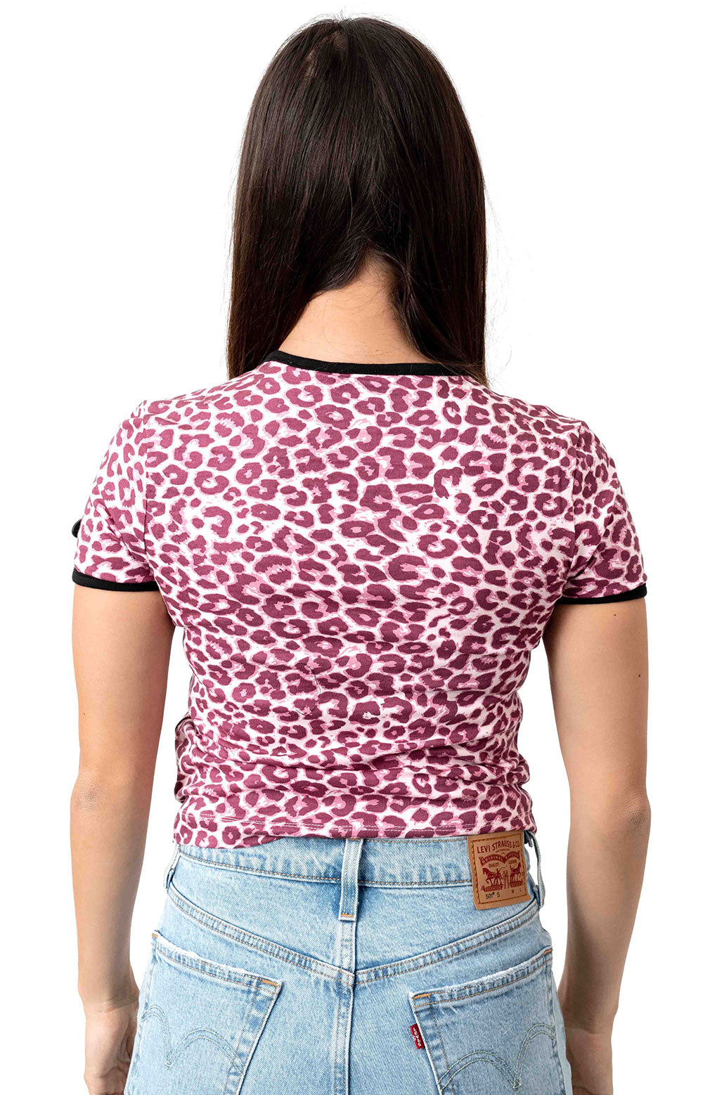 Gorgeous Pink Leopard Print Fitted Tee - Grab Yours Now!