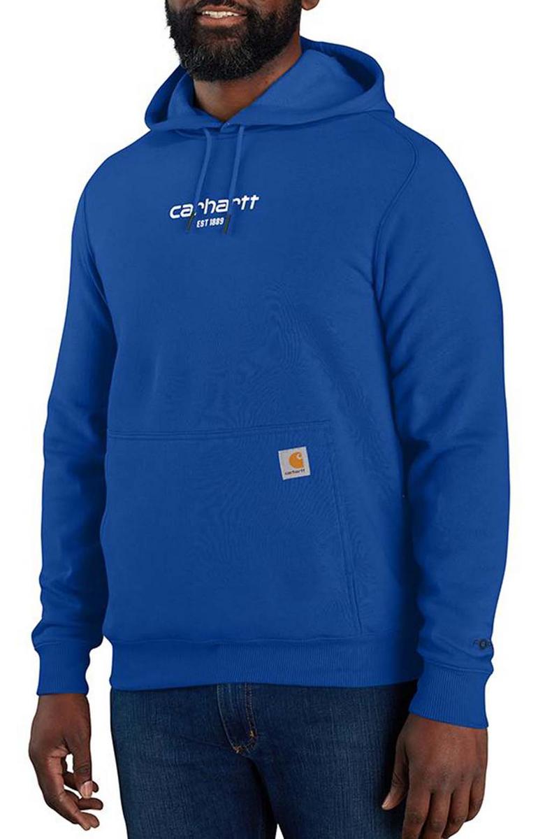 Carhartt Force Relaxed Fit Lightweight Blue Short-Sleeve Logo Graphic Sweatshirt