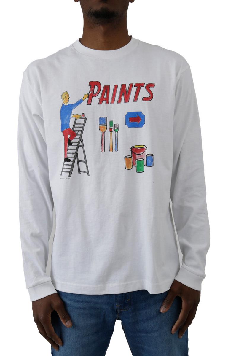Only NY Stunning White Painter Long Sleeve Shirt