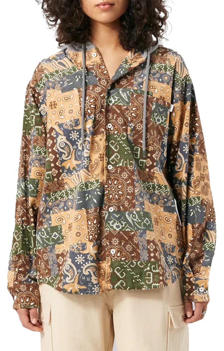 Gorgeous Vintage Patchwork Corduroy Hooded Jacket