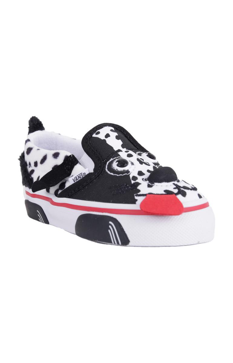 Vans Kids Dalmation Black Dog Slip-On V Shoes - Adorable and Trendy!