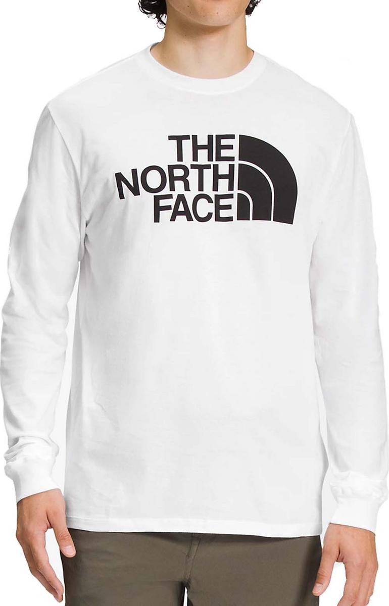 The North Face Men's Long Sleeve Half Dome Tee - Stunning TNF White/TNF Black