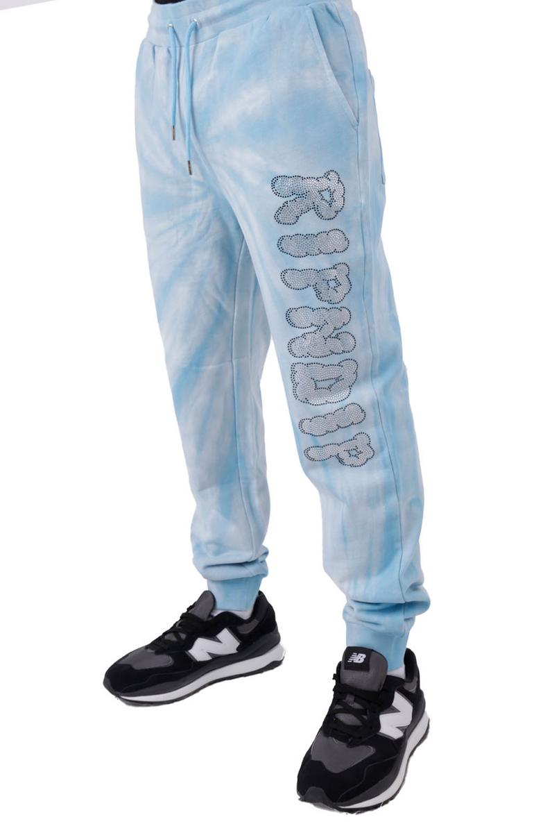 Heavenly Blue Spiral Dye Dreamy Sweatpants