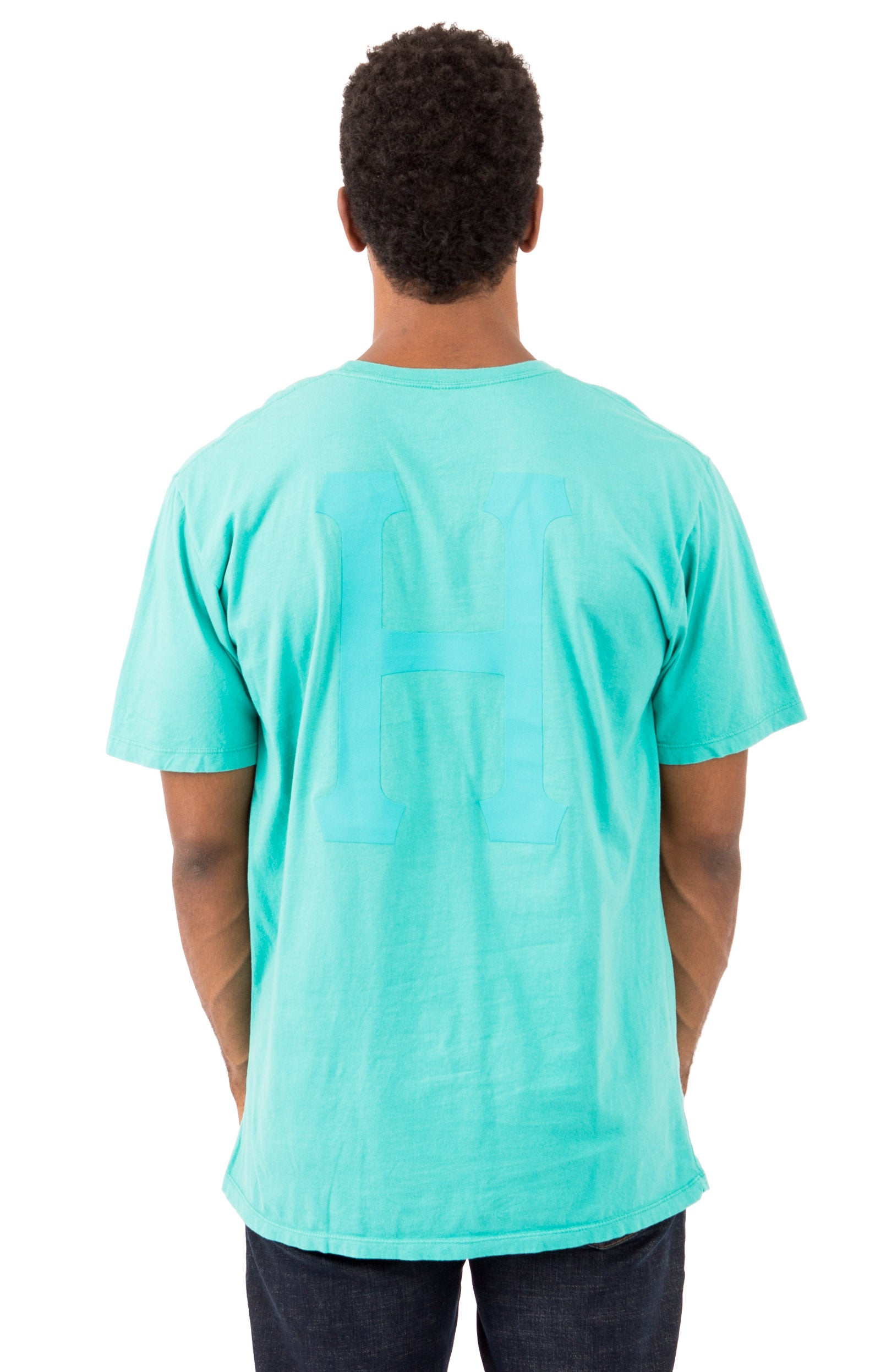 Huf's Stunning Bright Aqua Over - Dye Classic H Tee