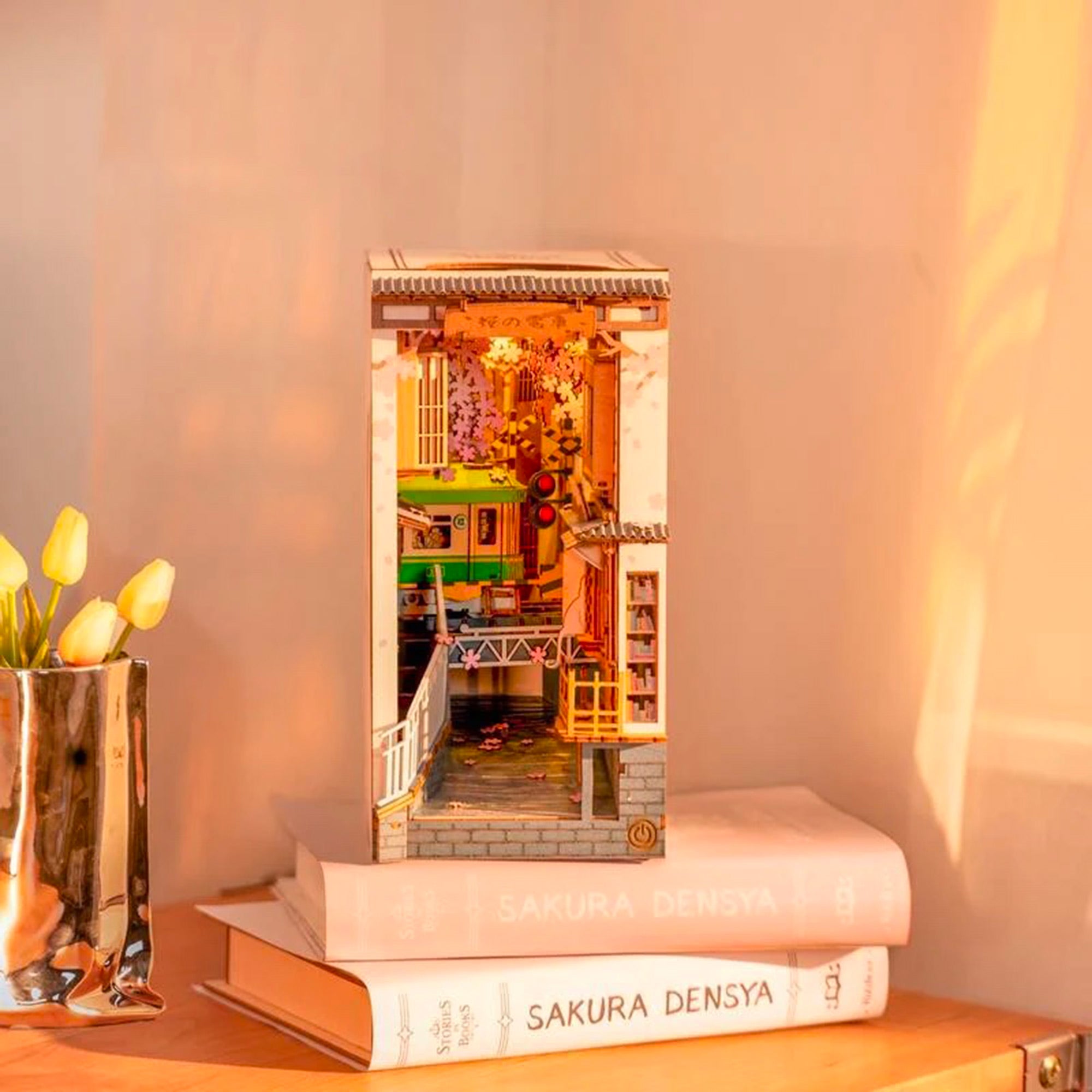 Enchanting DIY Mini Book Nook - Sakura Tram