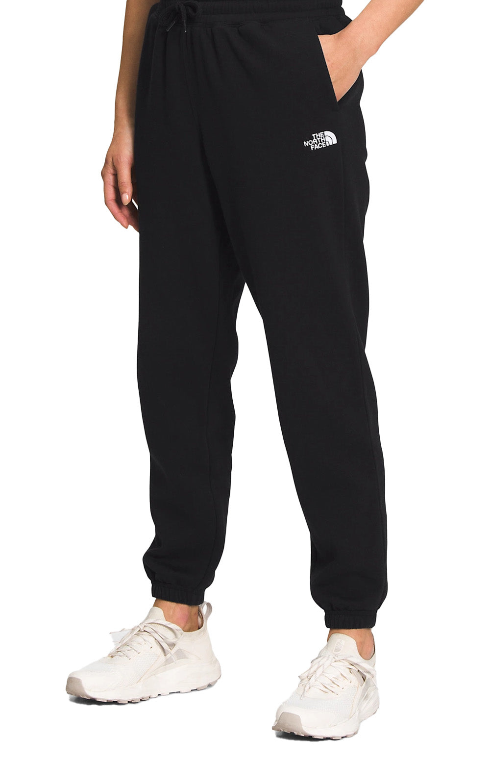 The North Face Women's Half Dome Fleece Sweatpant in TNF Black/TNF White