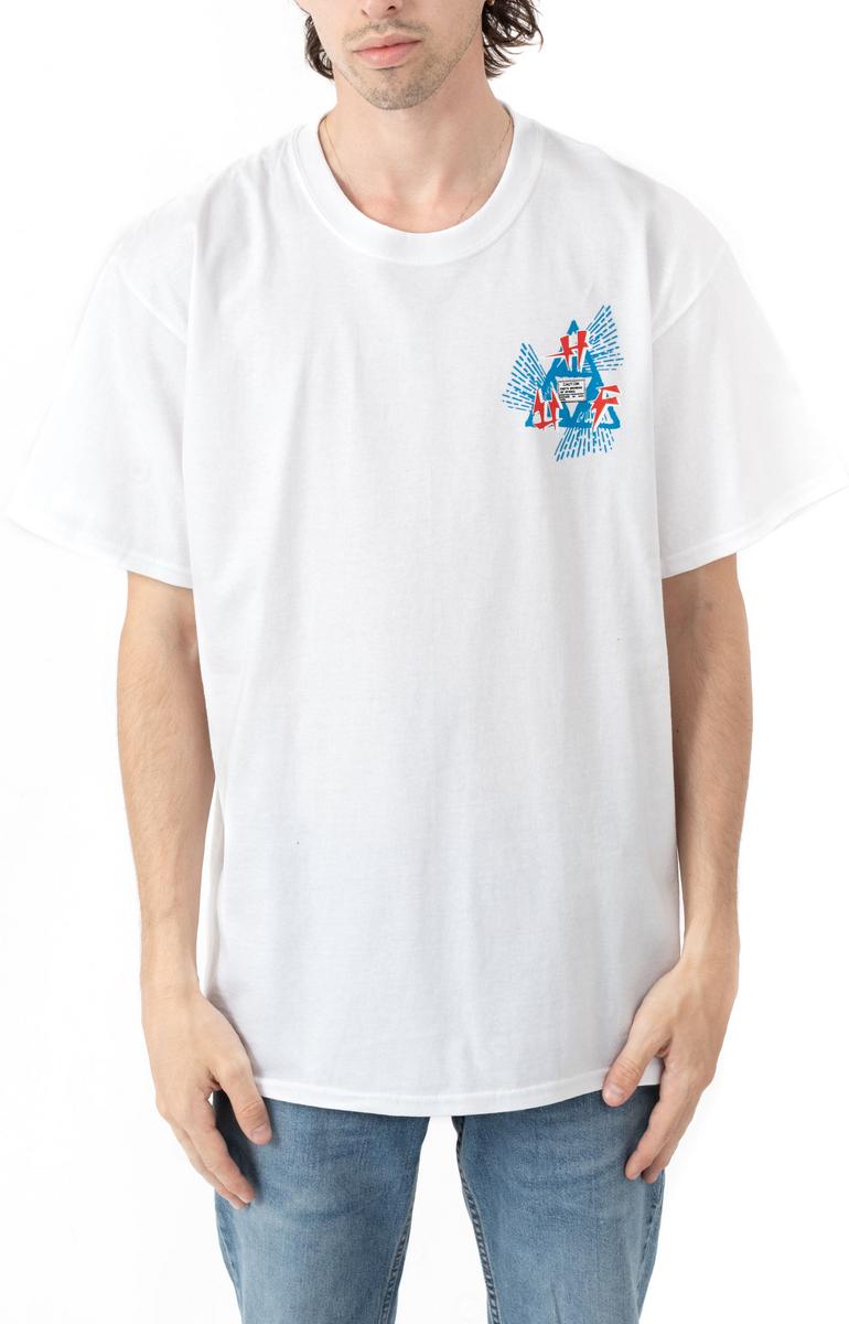 HUF 4th of July Flashing Wheel White Tee - A Must - Have for Patriotic Style