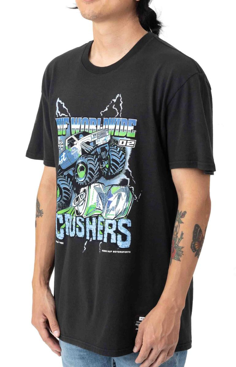 Pabst Blue Ribbon x HUF Retro Monster Truck Washed Black Tee - An Epic Collaboration!