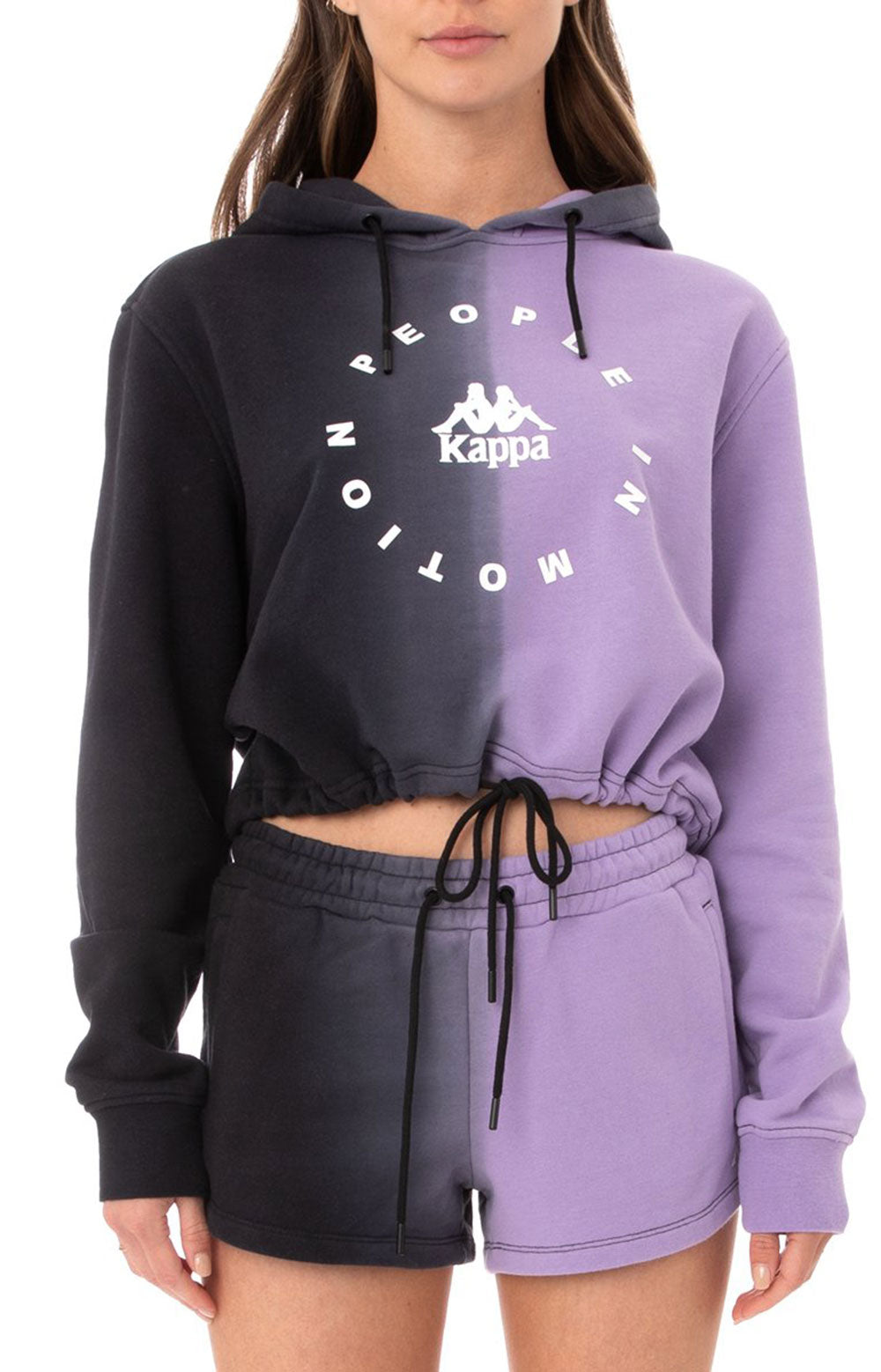 Gorgeous Kappa Authentic Kepulauan Black/Violet Women's Pullover Hoodie